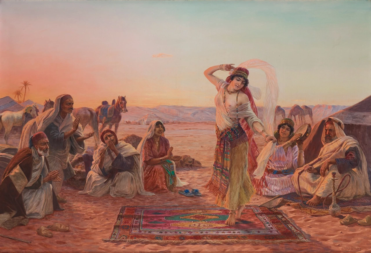 Ragazza danzante nel deserto